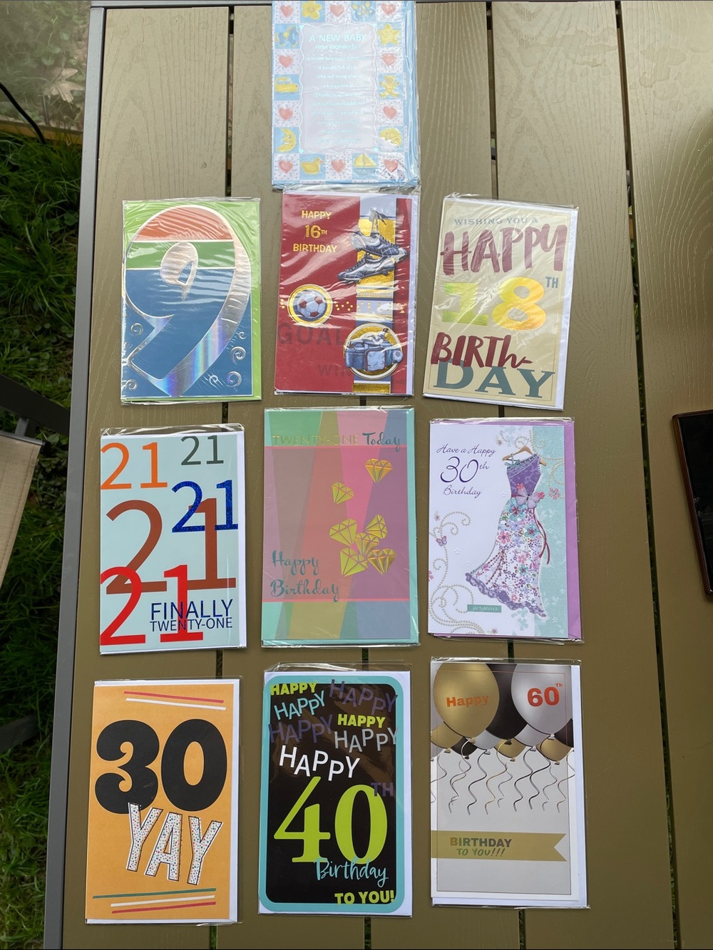 Assorted Birthday Greeting Card Pack - Multicolor